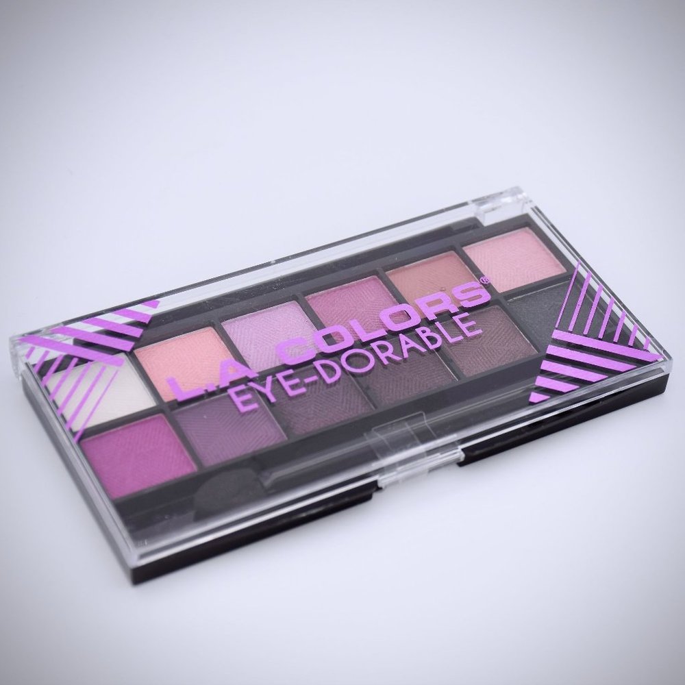 LA Colors Eye Dorable Shadow Palette 41322 Twilight Violet Matte Purple 12 Color